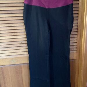 Women's Black and Purple Yoga Pants